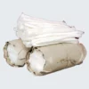 Hand rolled natural white color cotton poonies
