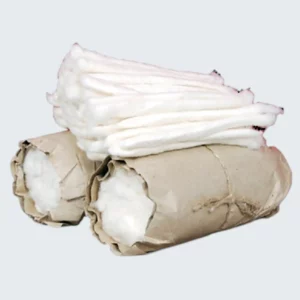 Hand rolled natural white color cotton poonies