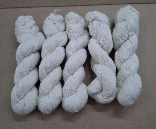 white cotton charkha yarn